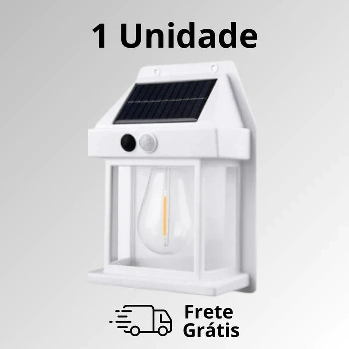 Luminária Solar Recarregável com Sensor de Movimento