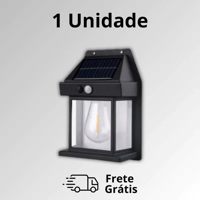 Luminária Solar Recarregável com Sensor de Movimento