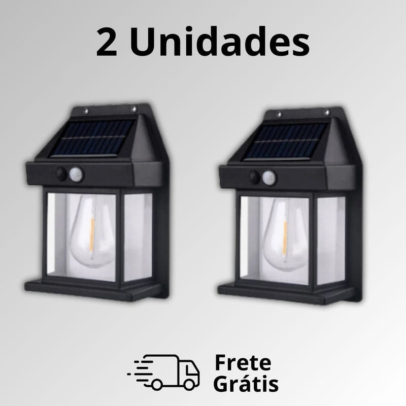 Luminária Solar Recarregável com Sensor de Movimento