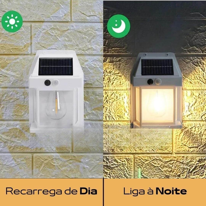 Luminária Solar Recarregável com Sensor de Movimento